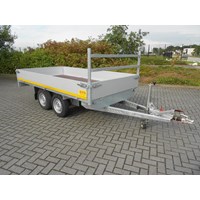 Plateau aanhangwagen dubbelas geremd 1500kg-2m60x1m50x30